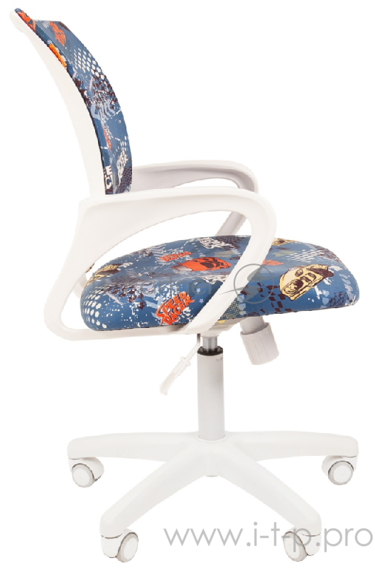 Chairman Kids 103 машинки кресло для детских комнат (велюр, подлокотники, белый пластик, газпатрон 3 кл)