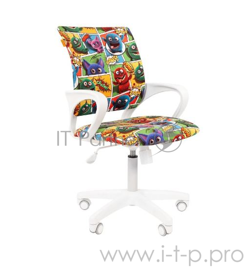 Chairman Kids 103 монстры кресло для детских комнат (велюр, подлокотники, белый пластик, газпатрон 3 кл)