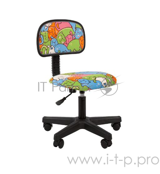 Chairman Kids 101 котики кресло для детских комнат (велюр, чёрный пластик, газпатрон 3 кл)