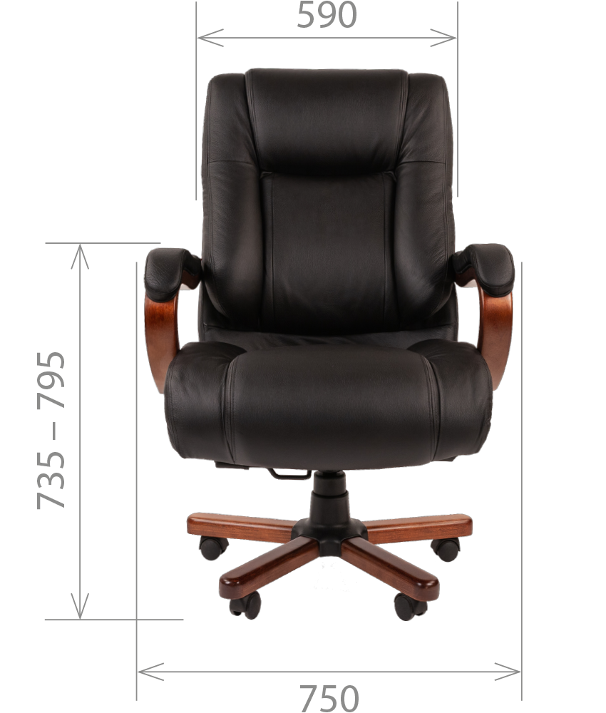 Офисное кресло Chairman 503 (натуральная кожа, дерево, газпатрон 4 кл, ролики BIFMA 5,1, механизм качания)