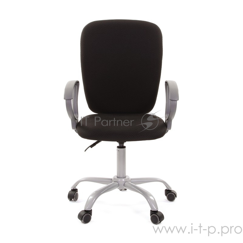 Chairman 9801 черное офисное кресло (ткань, пластик/металл, газпатрон 3 кл, ролики, асинхронный механизм качания)