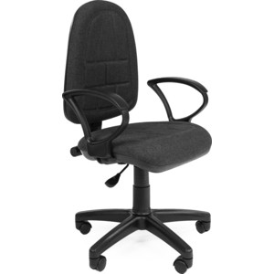 Офисное кресло Chairman 205 серое (ткань, пластик, газпатрон 2 кл, ролики)