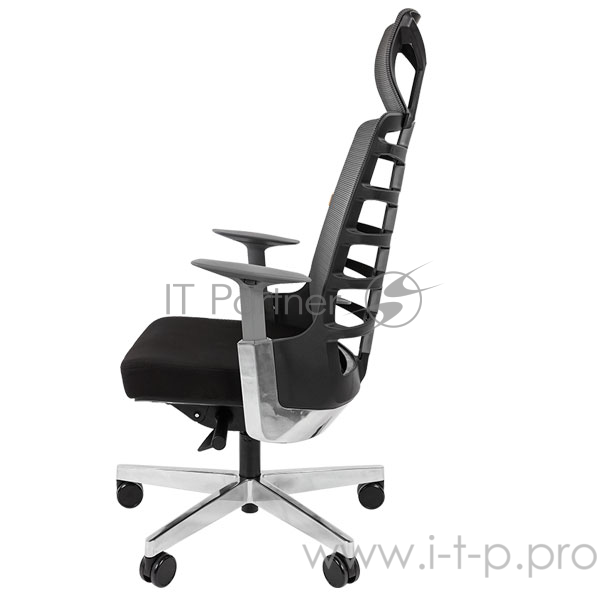 Chairman SPINELLY чёрно-серое Офисное кресло (ткань, сетчатый акрил, пластик/металл, газпатрон 4 кл, ролики, механизм качания)