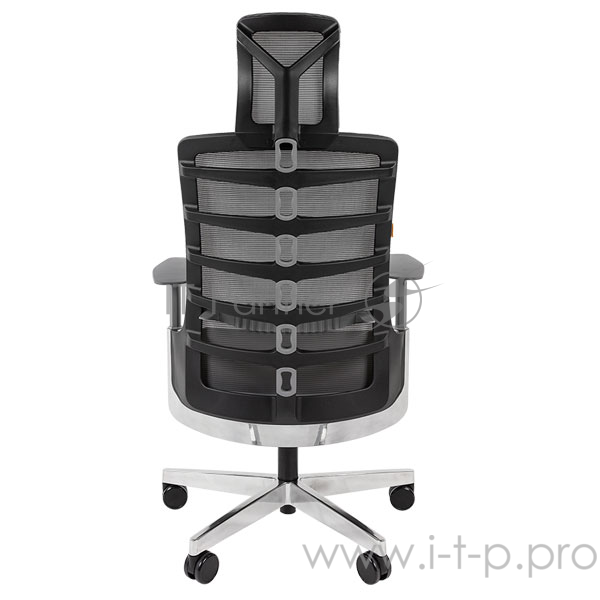 Chairman SPINELLY чёрно-серое Офисное кресло (ткань, сетчатый акрил, пластик/металл, газпатрон 4 кл, ролики, механизм качания)