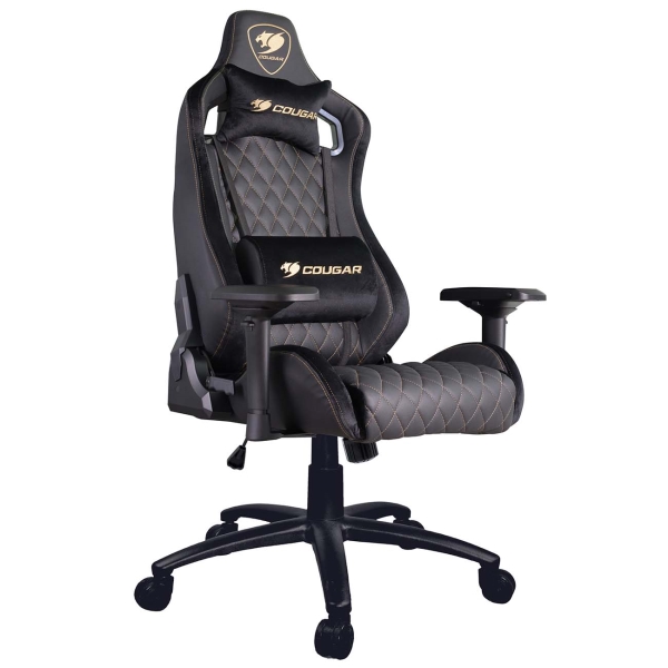 Кресло геймерское Cougar Armor S Royal black (ПВХ-кожа, регулируемый угол наклона, механизм качания)