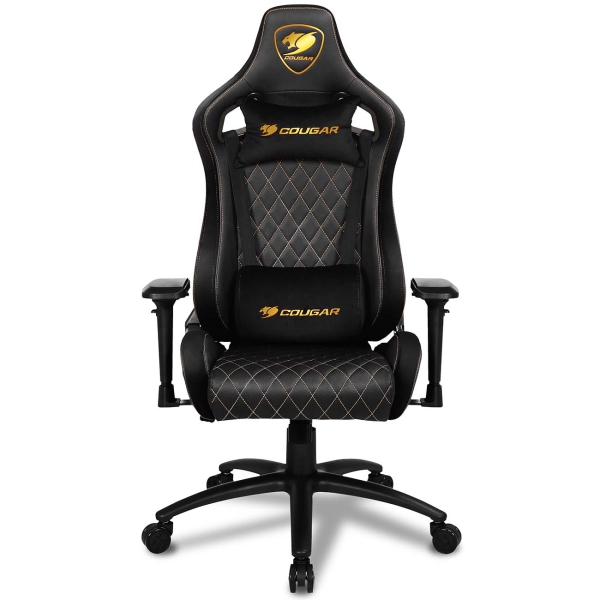 Кресло геймерское Cougar Armor S Royal black (ПВХ-кожа, регулируемый угол наклона, механизм качания)
