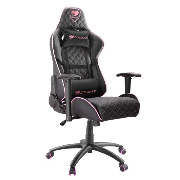 Кресло геймерское Cougar Armor One EVA black/pink (экокожа, регулируемый угол наклона, механизм качания)
