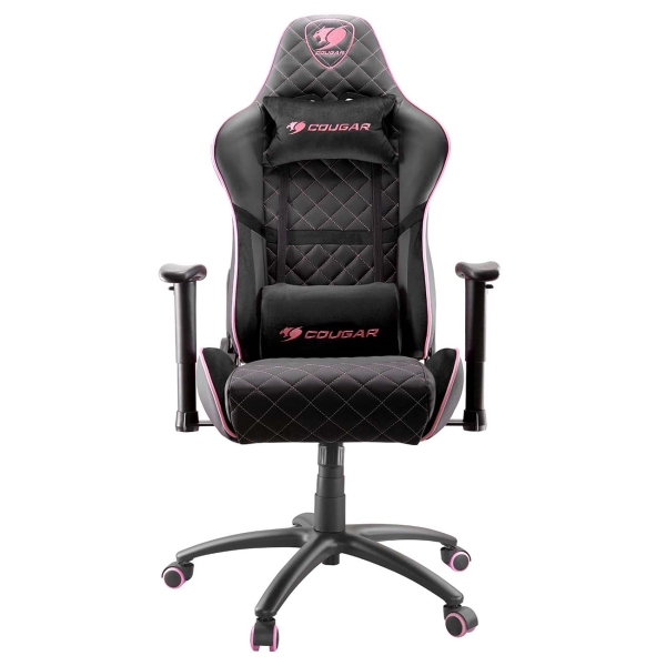 Кресло геймерское Cougar Armor One EVA black/pink (экокожа, регулируемый угол наклона, механизм качания)