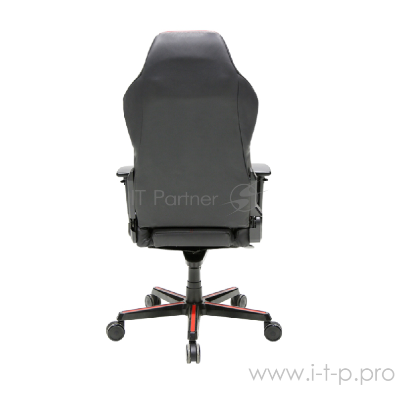 DXRacer Drifting Игровое кресло чёрно-красное (OH/DJ188/NR, натуральная кожа, регулируемый угол наклона, механизм качания)