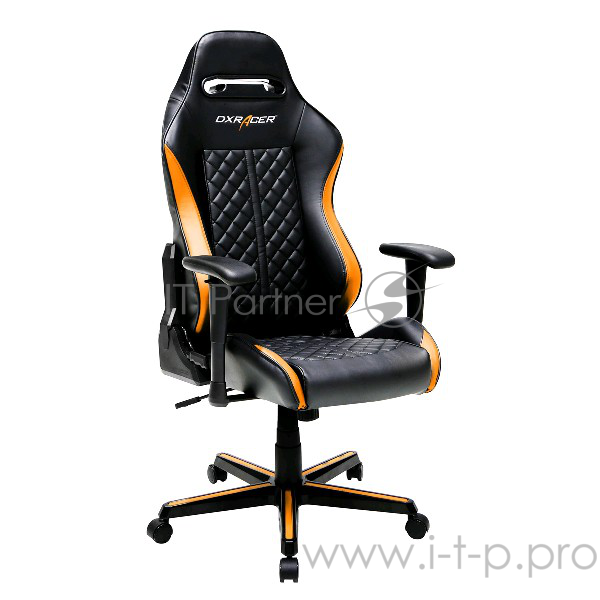 DXRacer Drifting Игровое кресло чёрно-оранжевое (OH/DH73/NO, кожа-PU, регулируемый угол наклона, механизм качания)