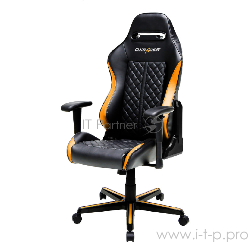 DXRacer Drifting Игровое кресло чёрно-оранжевое (OH/DH73/NO, кожа-PU, регулируемый угол наклона, механизм качания)