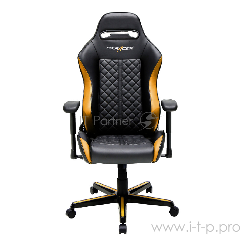 DXRacer Drifting Игровое кресло чёрно-оранжевое (OH/DH73/NO, кожа-PU, регулируемый угол наклона, механизм качания)