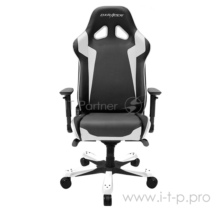 DXRacer Sentinel Игровое кресло чёрно-белое (OH/SJ00/NW, экокожа, регулируемый угол наклона, механизм качания)