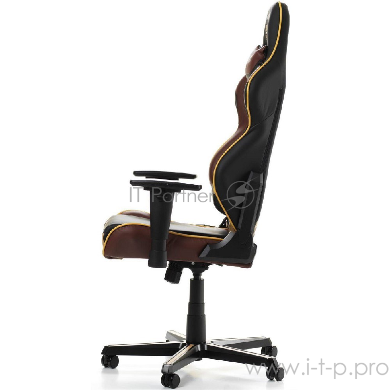 DXRacer Racing Ninjas in Pyjamas Игровое кресло чёрно-коричневое (OH/RE126/NCC/NIP, экокожа, регулируемый угол наклона, механизм качания)