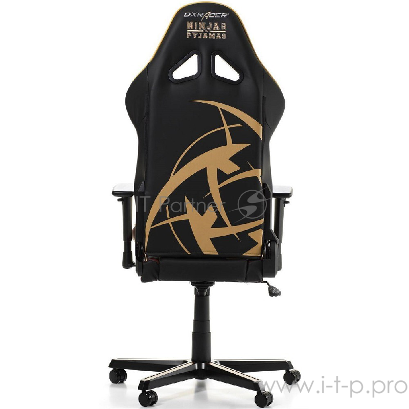 DXRacer Racing Ninjas in Pyjamas Игровое кресло чёрно-коричневое (OH/RE126/NCC/NIP, экокожа, регулируемый угол наклона, механизм качания)