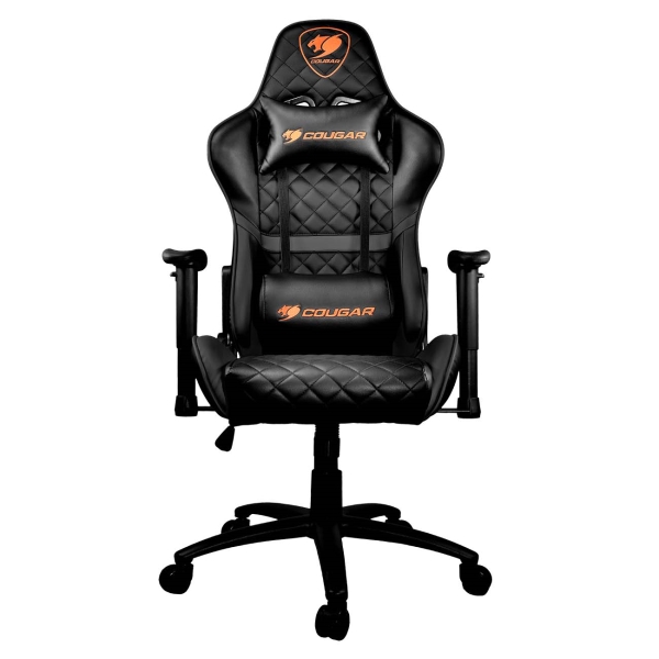 Кресло геймерское Cougar Armor One black (экокожа, регулируемый угол наклона, механизм качания)