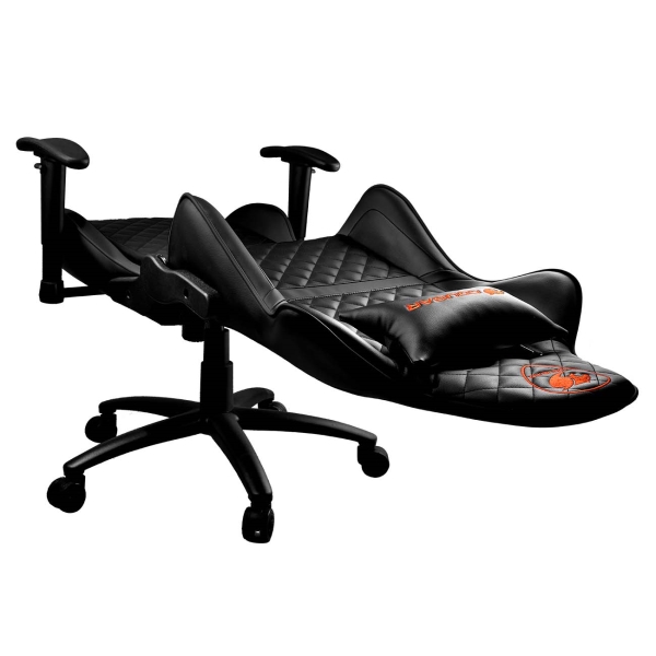 Кресло геймерское Cougar Armor One black (экокожа, регулируемый угол наклона, механизм качания)