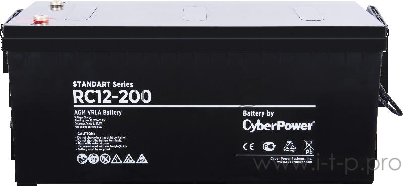 Аккумуляторная батарея SS CyberPower RC 12-200 / 12 В 200 Ач Battery CyberPower Standart series RC 12-200 / 12V 200 Ah