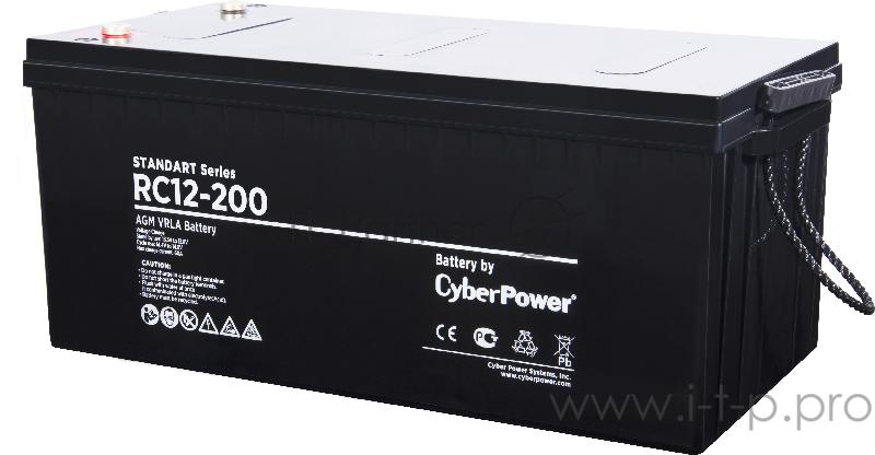 Аккумуляторная батарея SS CyberPower RC 12-200 / 12 В 200 Ач Battery CyberPower Standart series RC 12-200 / 12V 200 Ah