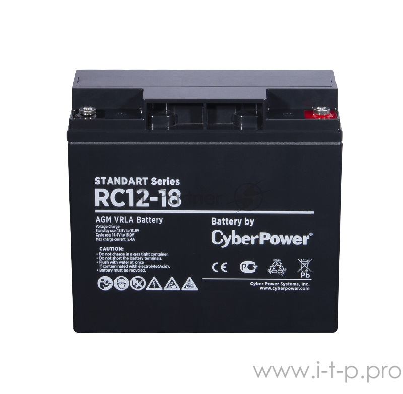 Аккумуляторная батарея SS CyberPower RC 12-18 / 12 В 18 Ач Battery CyberPower Standart series RC 12-18 / 12V 18 Ah