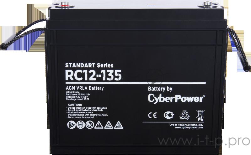 Аккумуляторная батарея SS CyberPower RC 12-135 / 12 В 135 Ач Battery CyberPower Standart series RC 12-135 / 12V 135 Ah