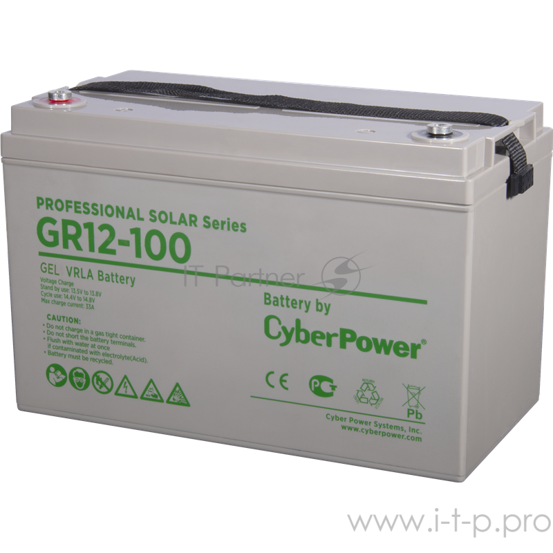 Аккумуляторная батарея PS solar (gel) CyberPower GR 12-100 / 12 В 100 Ач Battery CyberPower Professional solar series (gel) GR 12-100 / 12V 100 Ah
