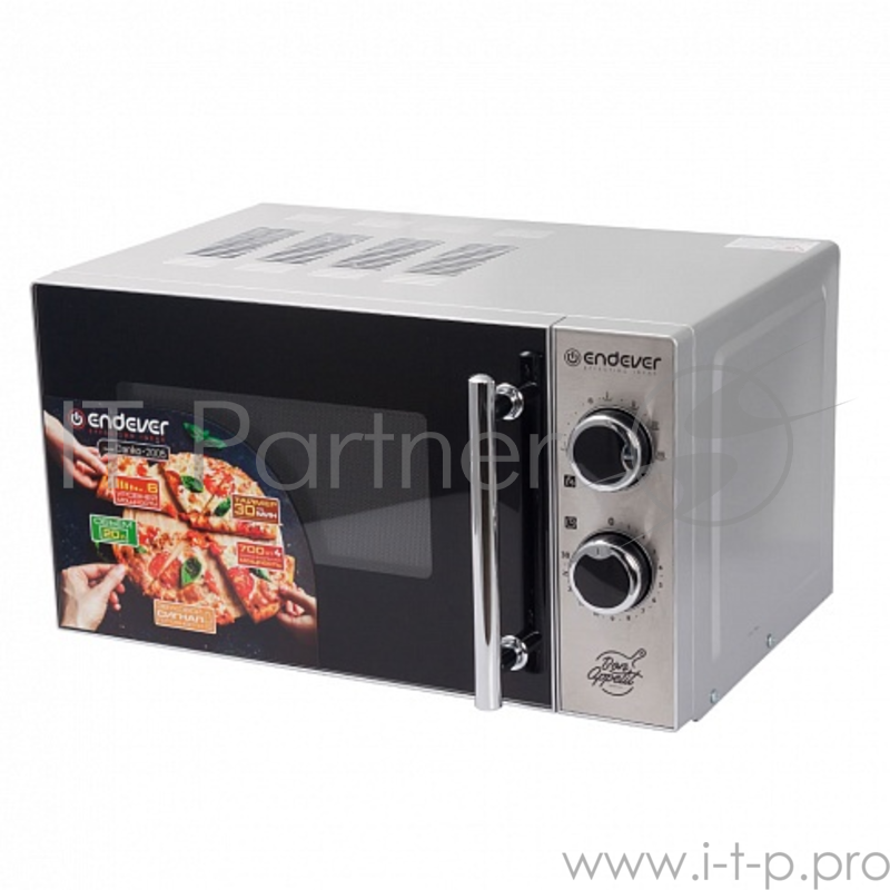 Микроволновая печь ENDEVER Danko 2005, 20 л., мех. управ, 700 Вт., серебристый