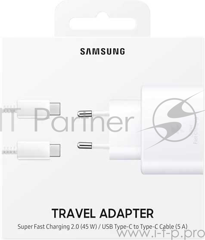 Сетевое зар./устр. Samsung EP-TA845 3A PD для Samsung кабель USB Type C белый (EP-TA845XWEGRU)