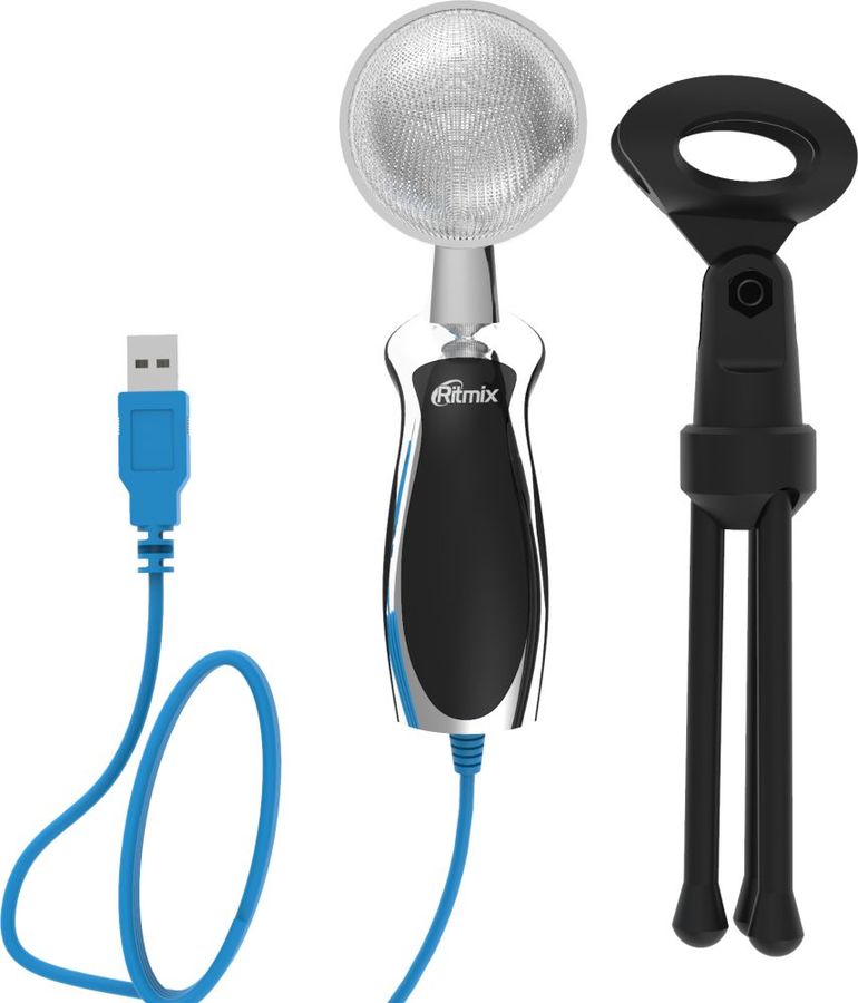 Микрофон Ritmix RDM-127 USB Black (проводной,всенаправленый,1,5м, USB)