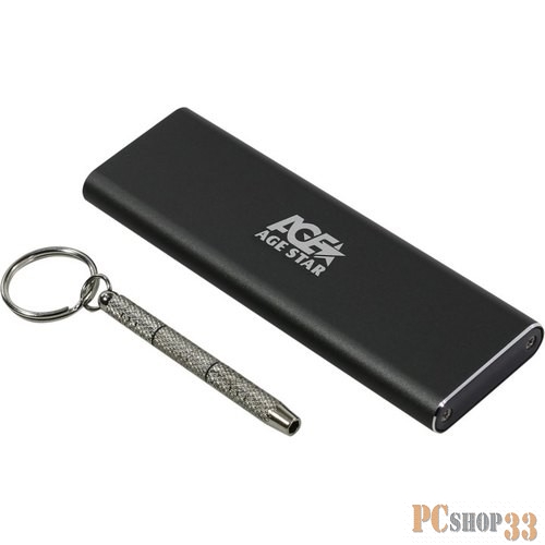 USB 3.0 Внешний корпус M.2 NGFF (B-key) AgeStar 3UBNF1 (GRAY), алюминий, серый