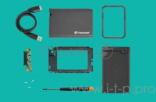 Корпус для HDD/SSD 2.5 Transcend External Enclosure StoreJet® 25CK3 TS0GSJ25CK3 USB 3.1, SSD/HDD St