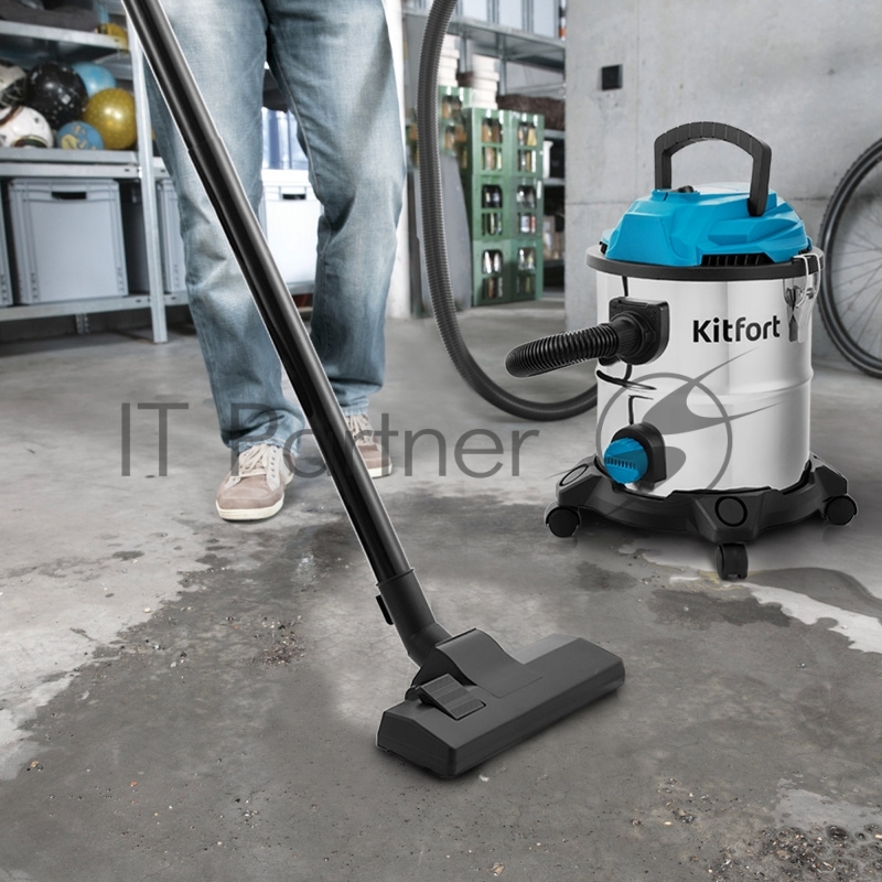 548-КТ Пылесос хозяйственный Kitfort Мощность 1000 Вт Пылесборник 20 л Вид уборки сухая/сбор воды.