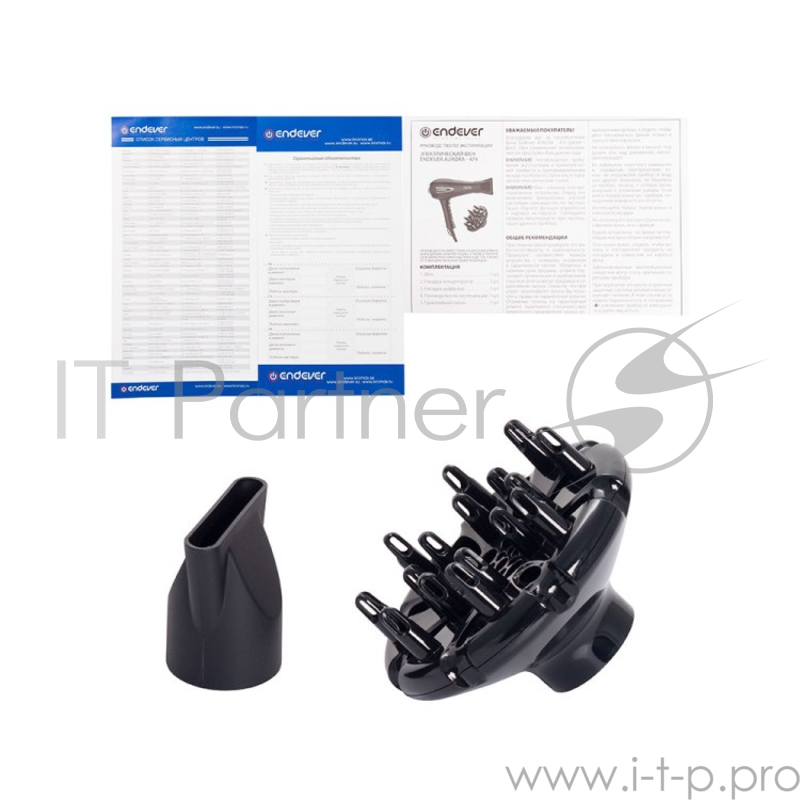 474-Aurora Фен Endever Мощность 2200 Вт, 2 режима мощности, 3 режима температуры