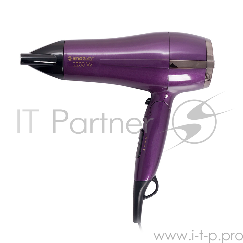 473-Aurora Фен Endever Мощность 2200 Вт, 2 режима мощности, 3 режима температуры.