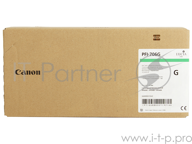Картридж струйный Canon PFI-706 G зеленый для iPF8400/9400 (6688B001)