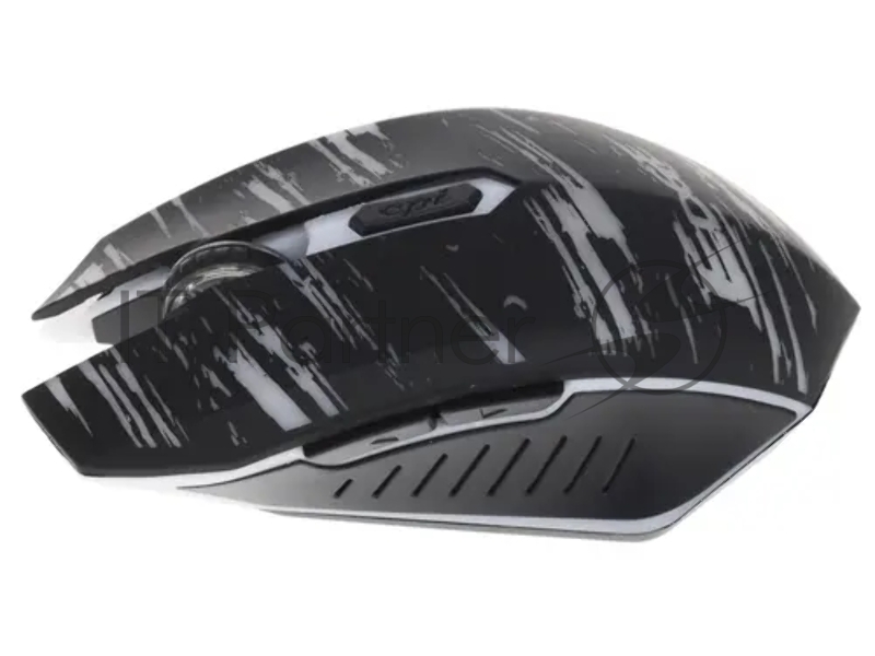 Мышь Qumo Edge M17, беспроводная, игровая,аккумуляторная 600 mAH, кабель зарядки, 1000-2400 dpi, 6 клавиш