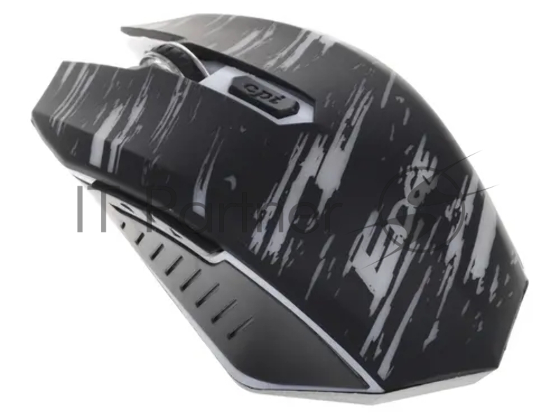 Мышь Qumo Edge M17, беспроводная, игровая,аккумуляторная 600 mAH, кабель зарядки, 1000-2400 dpi, 6 клавиш