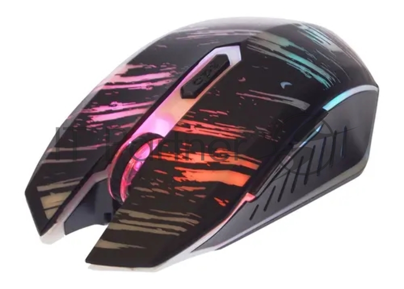 Мышь Qumo Edge M17, беспроводная, игровая,аккумуляторная 600 mAH, кабель зарядки, 1000-2400 dpi, 6 клавиш