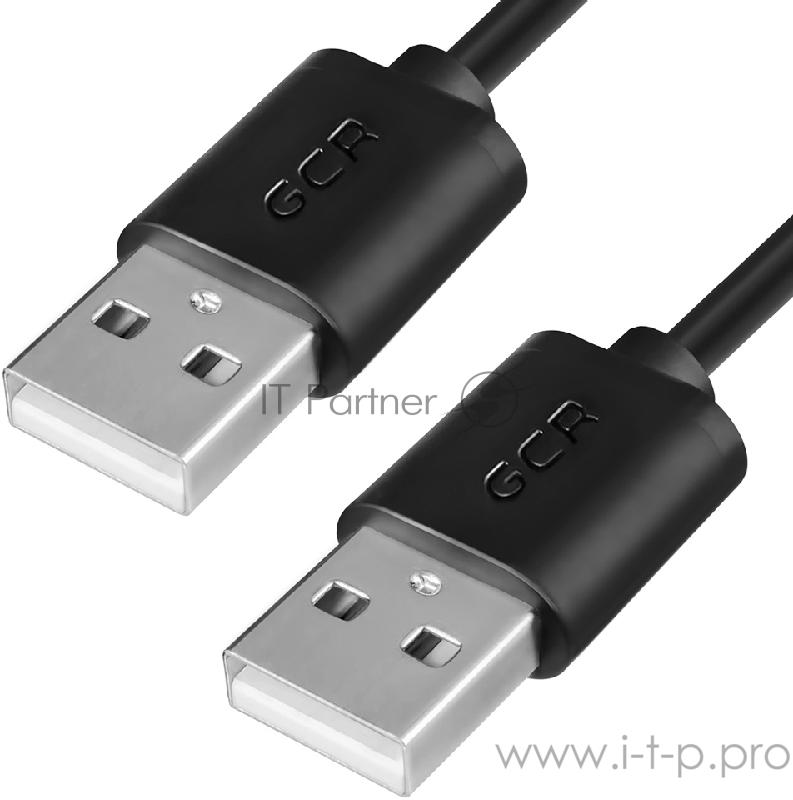 Greenconnect Кабель 3.0m USB 2.0, AM/AM, черный, 28/28 AWG, экран, армированный, морозостойкий, GCR-UM5M-BB2S-3.0m