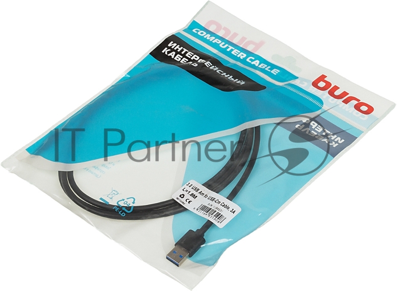 Кабель Buro BHP USB-TPC-1.8 USB 3.0 A(m) USB Type-C (m) 1.8м черный