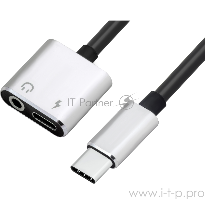 Greenconnect Адаптер переходник-гибкий USB 2.0 Type C/ AUDIO, CM/CF+jack 3,5mm F Greenconnect Адаптер переходник-гибкий USB 2.0 Type C/ AUDIO, CM/CF+jack 3,5mm F
