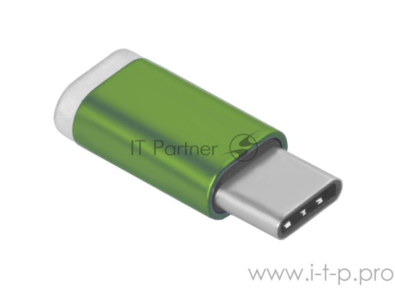 Greenconnect Переходник USB Type C на micro USB 2.0, M/F, Greenconnect, зелёный, GCR-UC3U2MF-Green Greenconnect Переходник USB Type C на micro USB 2.0, M/F, Greenconnect, зелёный, GCR-UC3U2MF-Green