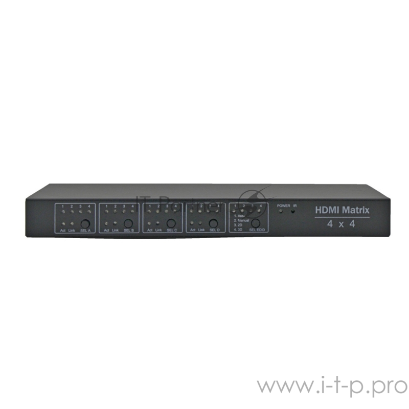 Greenconnect Матричный переключатель HDMI 4 x 4 Greenline, 4Kx2K, RS232, GL-v404 Greenconnect Матричный переключатель HDMI 4 x 4 Greenline, 4Kx2K, RS232, GL-v404