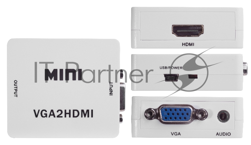 Мультимедиа конвертер VGA to HDMI Greenconnect серия Greenline GL-v122 Мультимедиа конвертер VGA to HDMI Greenconnect серия Greenline GL-v122