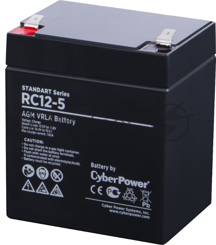 Аккумуляторная батарея SS CyberPower RC 12-5 / 12 В 5 Ач Battery CyberPower Standart series RC 12-5 / 12V 5 Ah