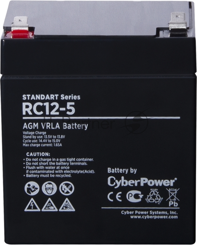 Аккумуляторная батарея SS CyberPower RC 12-5 / 12 В 5 Ач Battery CyberPower Standart series RC 12-5 / 12V 5 Ah