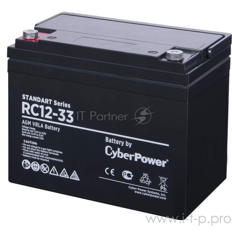 Аккумуляторная батарея SS CyberPower RC 12-33 / 12 В 33 Ач Battery CyberPower Standart series RC 12-33 / 12V 33 Ah