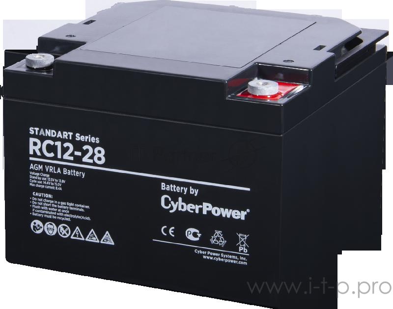 Аккумуляторная батарея SS CyberPower RC 12-28 / 12 В 28 Ач Battery CyberPower Standart series RC 12-28 / 12V 28 Ah