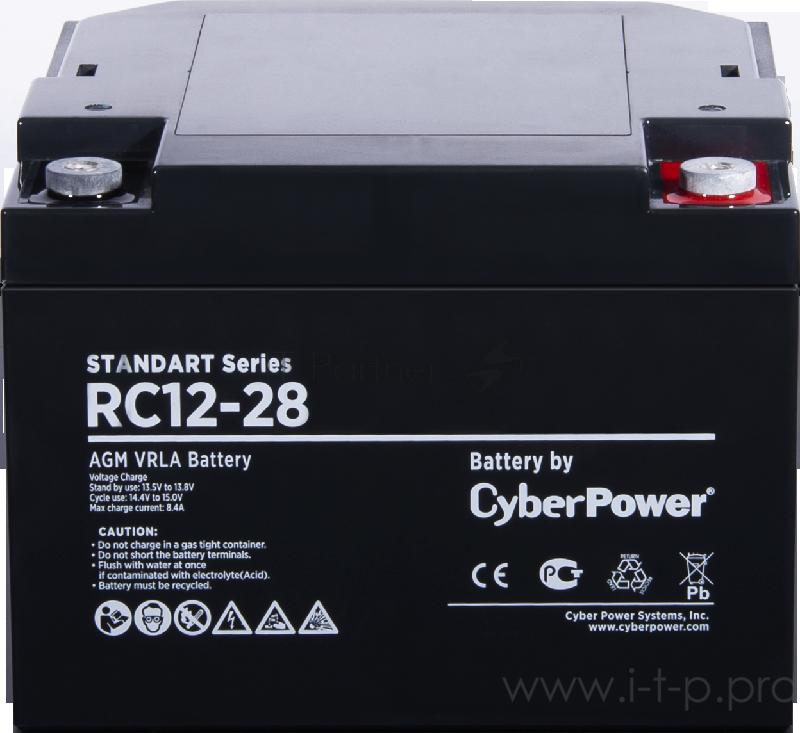 Аккумуляторная батарея SS CyberPower RC 12-28 / 12 В 28 Ач Battery CyberPower Standart series RC 12-28 / 12V 28 Ah