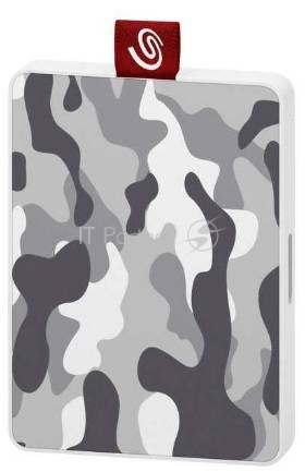 Накопитель на жестком магнитном диске Seagate Внешний твердотельный накопитель Seagate One Touch SSD Special Edition STJE500404 500ГБ 2.5 USB 3.0 Camo Gray/White